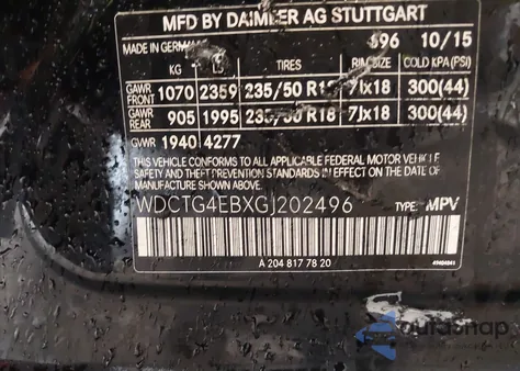 2016 Mercedes-Benz Gla 250 from USA, damaged, VIN WDCTG4EBXGJ202496